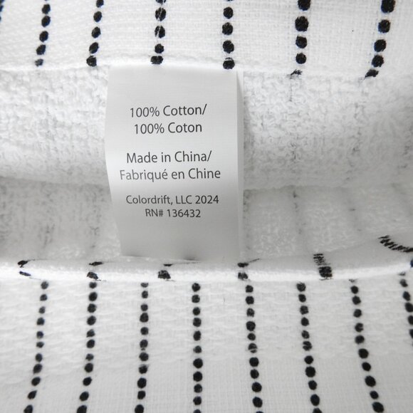 NWT Colordrift Halloween Flamingo Pumpkin Cotton Kitchen Towels Pack 2 Stripes - Picture 5 of 6